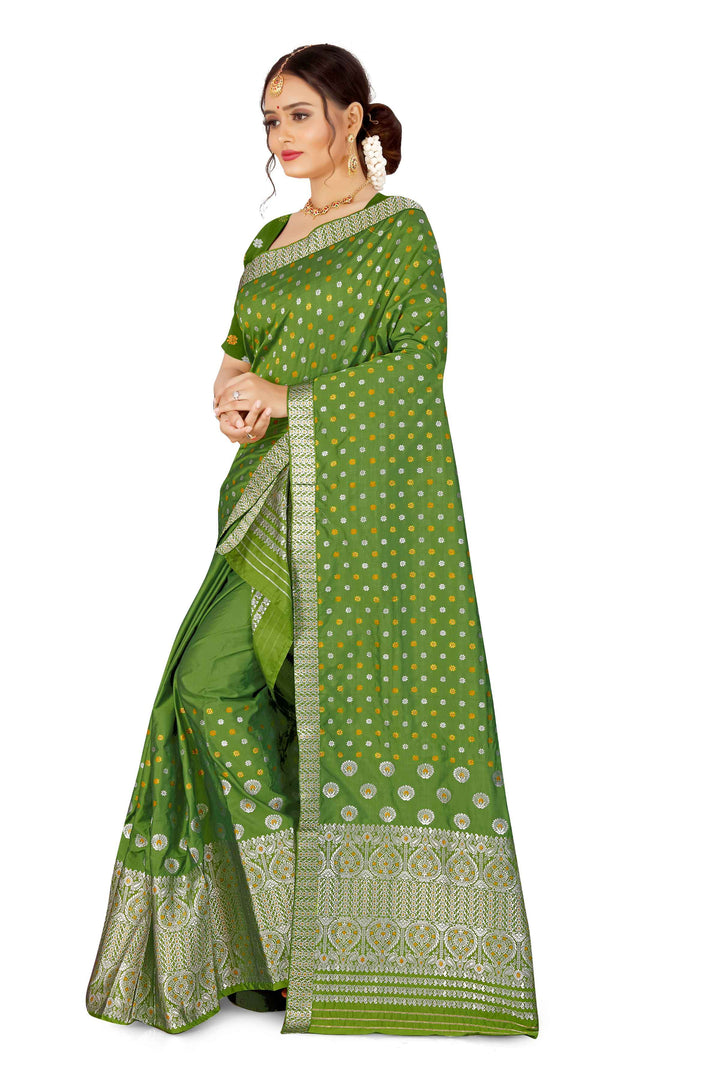 Gold-Silver Jari Mix Set Mekhela Sador