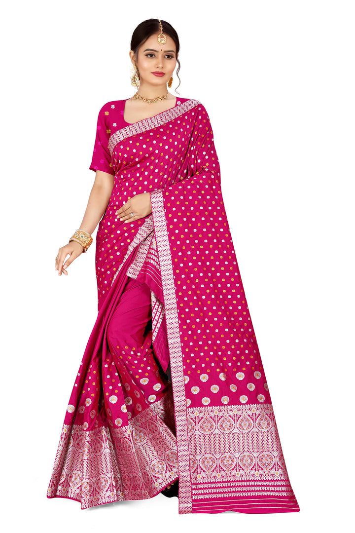 Gold-Silver Jari Mix Set Mekhela Sador