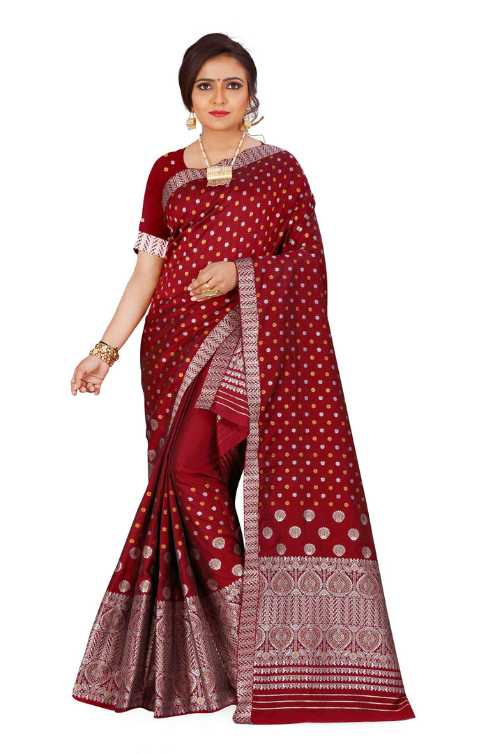 Gold-Silver Jari Mix Set Mekhela Sador