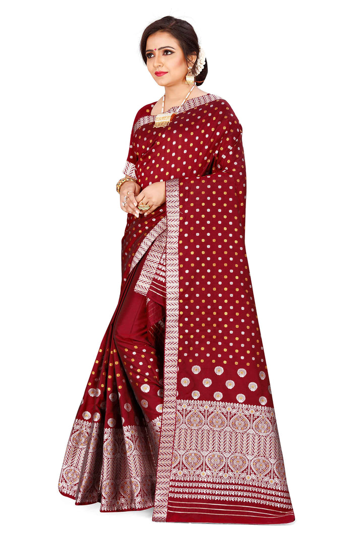 Gold-Silver Jari Mix Set Mekhela Sador