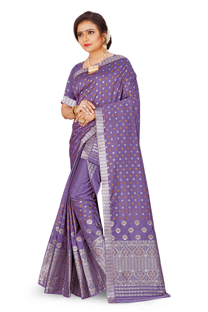 Gold-Silver Jari Mix Set Mekhela Sador