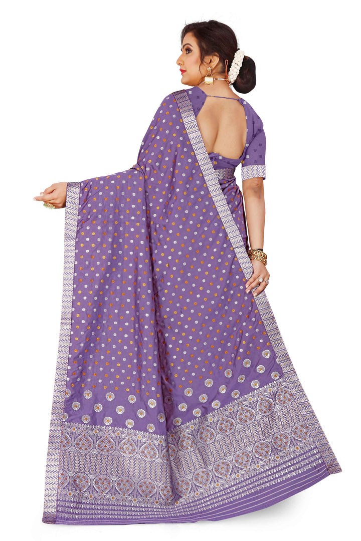 Gold-Silver Jari Mix Set Mekhela Sador