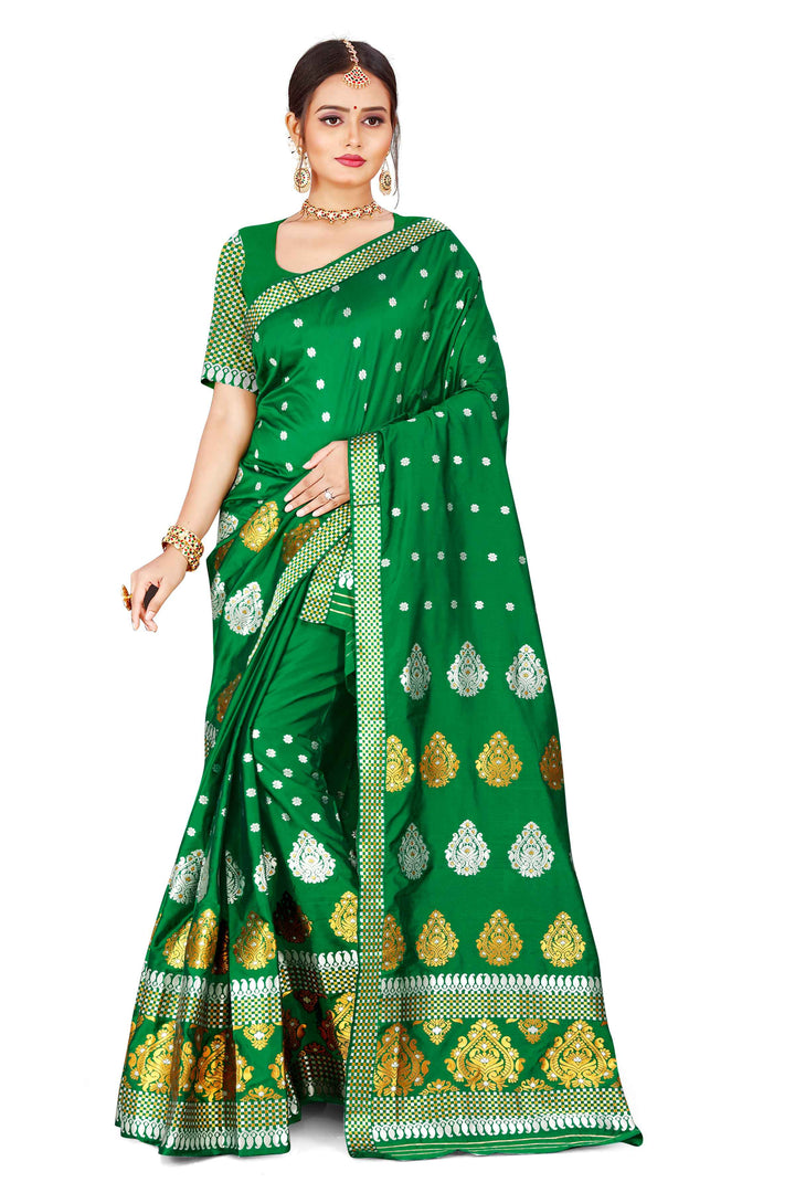 Gold-Silver Jari Mix Set Mekhela Sador
