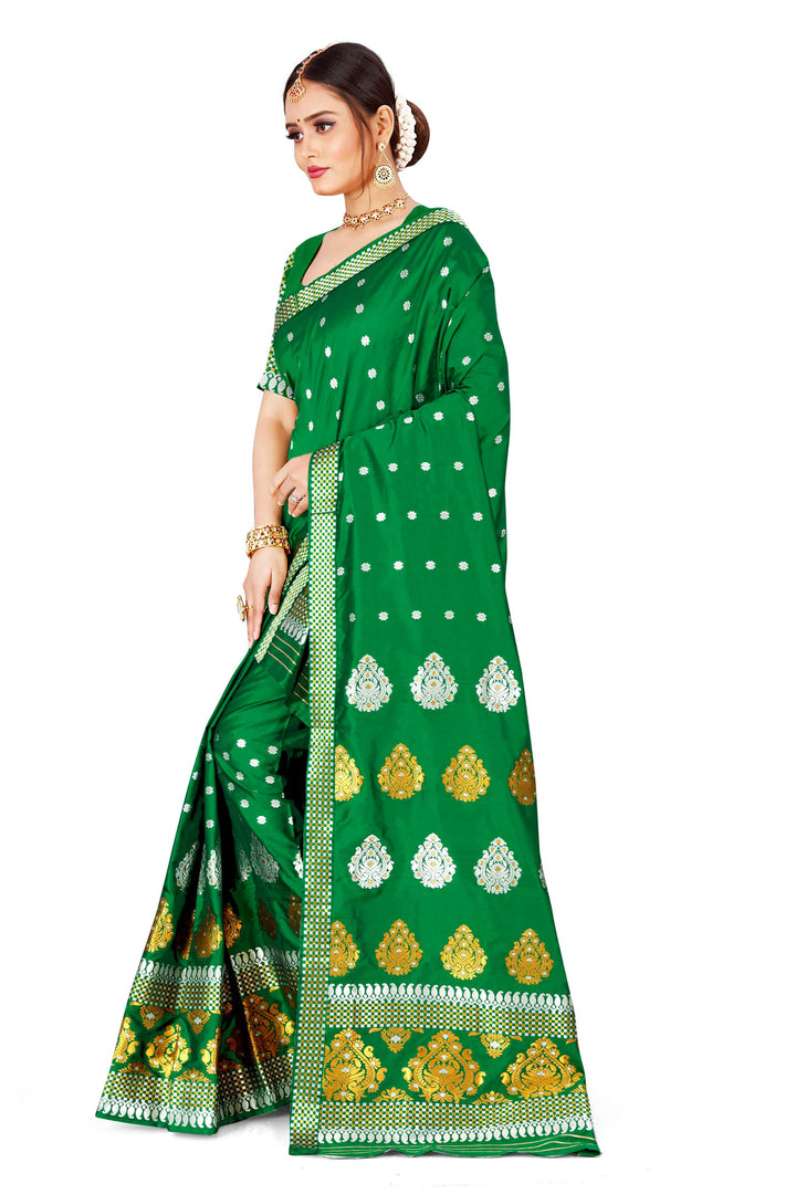 Gold-Silver Jari Mix Set Mekhela Sador