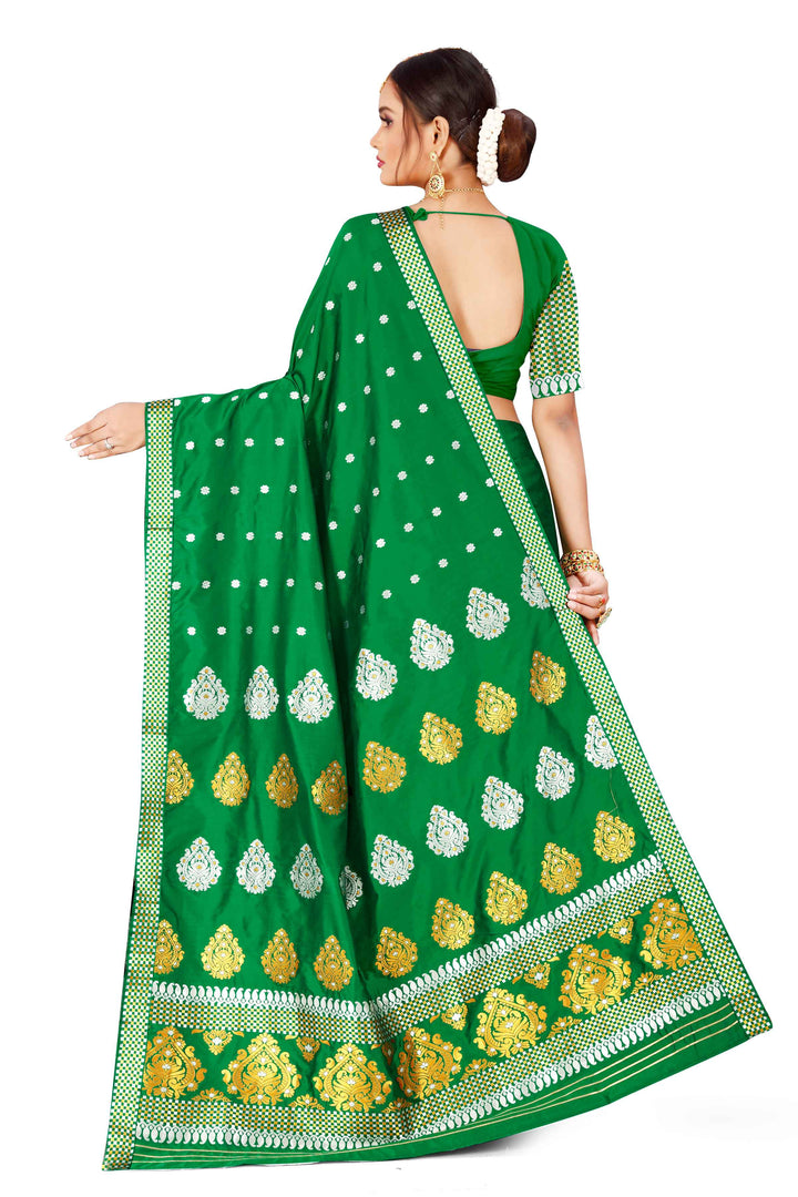 Gold-Silver Jari Mix Set Mekhela Sador