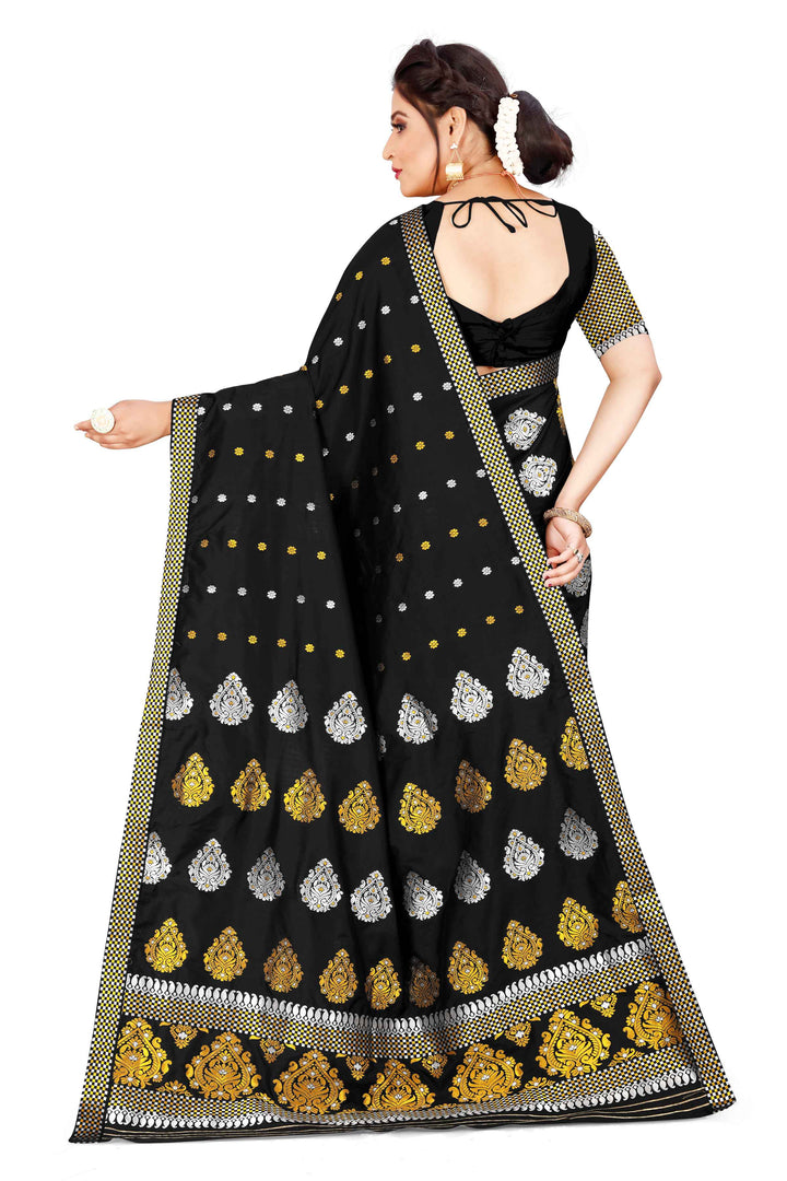 Gold-Silver Jari Mix Set Mekhela Sador
