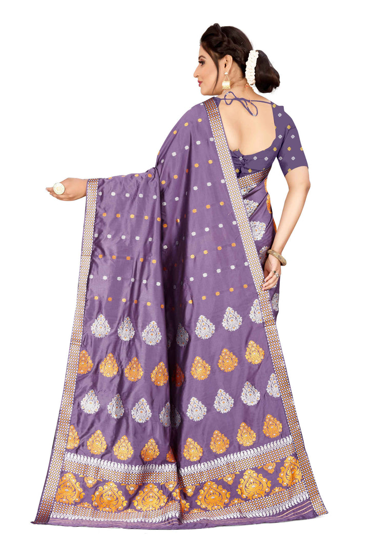 Gold-Silver Jari Mix Set Mekhela Sador