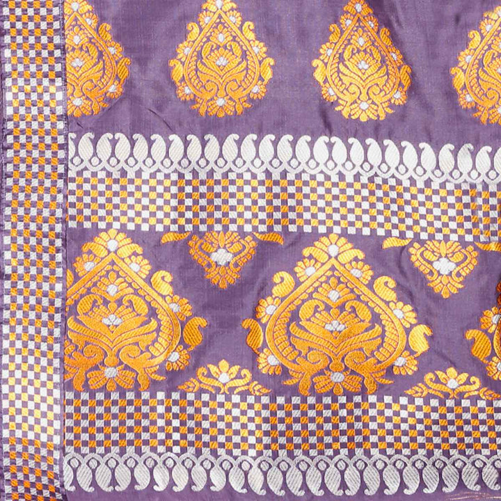 Gold-Silver Jari Mix Set Mekhela Sador