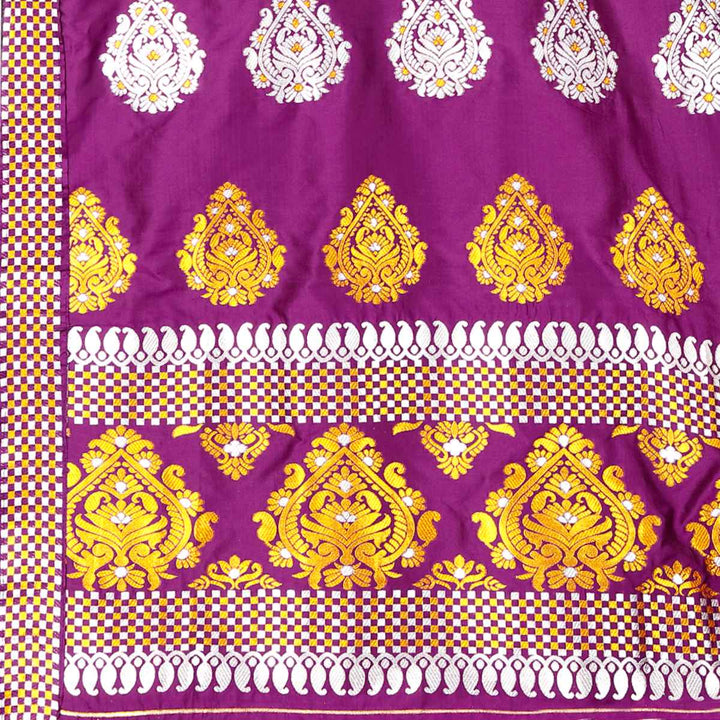 Gold-Silver Jari Mix Set Mekhela Sador