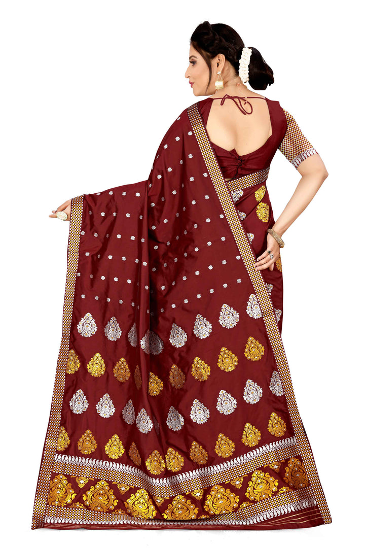 Gold-Silver Jari Mix Set Mekhela Sador