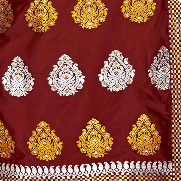 Gold-Silver Jari Mix Set Mekhela Sador