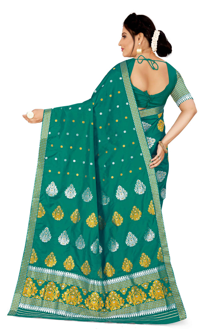Gold-Silver Jari Mix Set Mekhela Sador