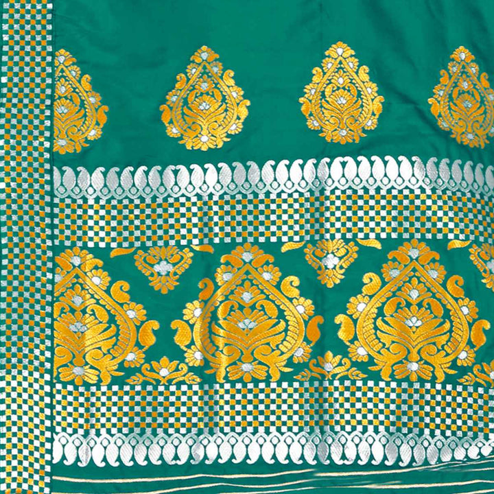 Gold-Silver Jari Mix Set Mekhela Sador