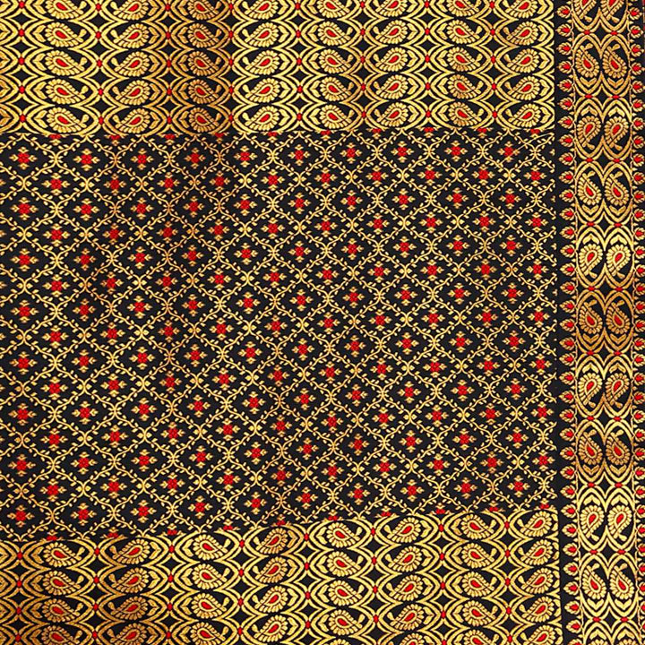 Gold Jari All Over Mix Set Mekhela Sador - Contrast Blouse