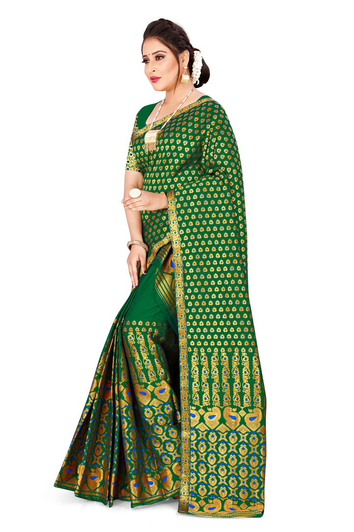 সোণ (Gold) গুনা মিক্স ছেট মেখলা চাদৰ 