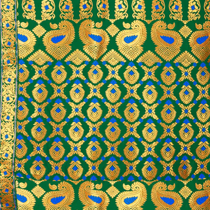 সোণ (Gold) গুনা মিক্স ছেট মেখলা চাদৰ 