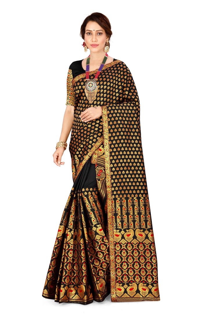 সোণ (Gold) গুনা মিক্স ছেট মেখলা চাদৰ 