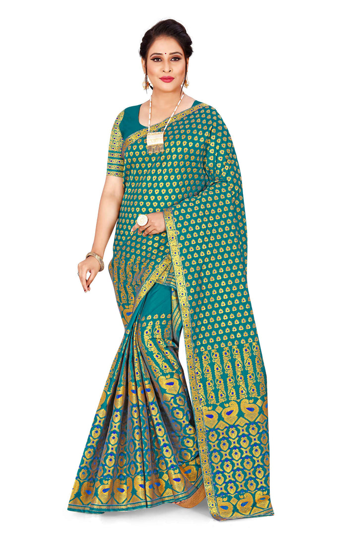 সোণ (Gold) গুনা মিক্স ছেট মেখলা চাদৰ 