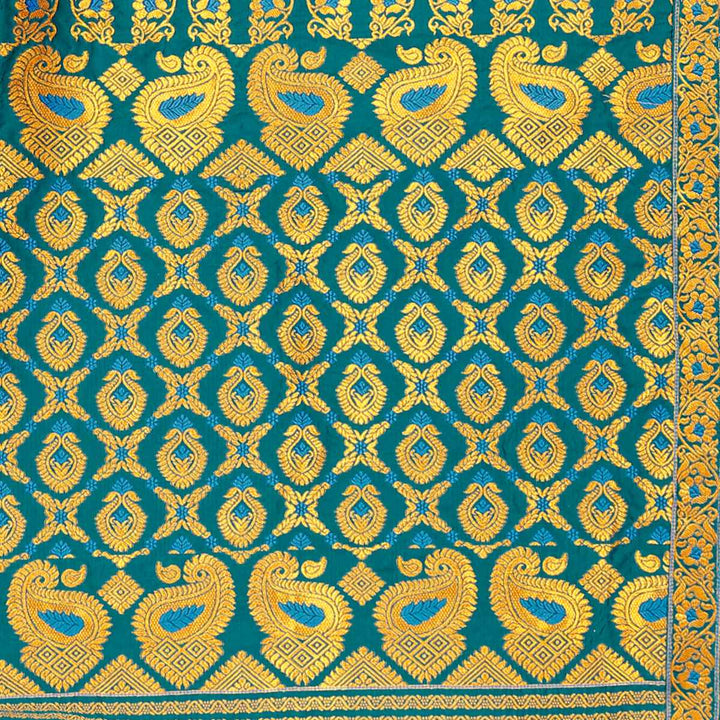 সোণ (Gold) গুনা মিক্স ছেট মেখলা চাদৰ 