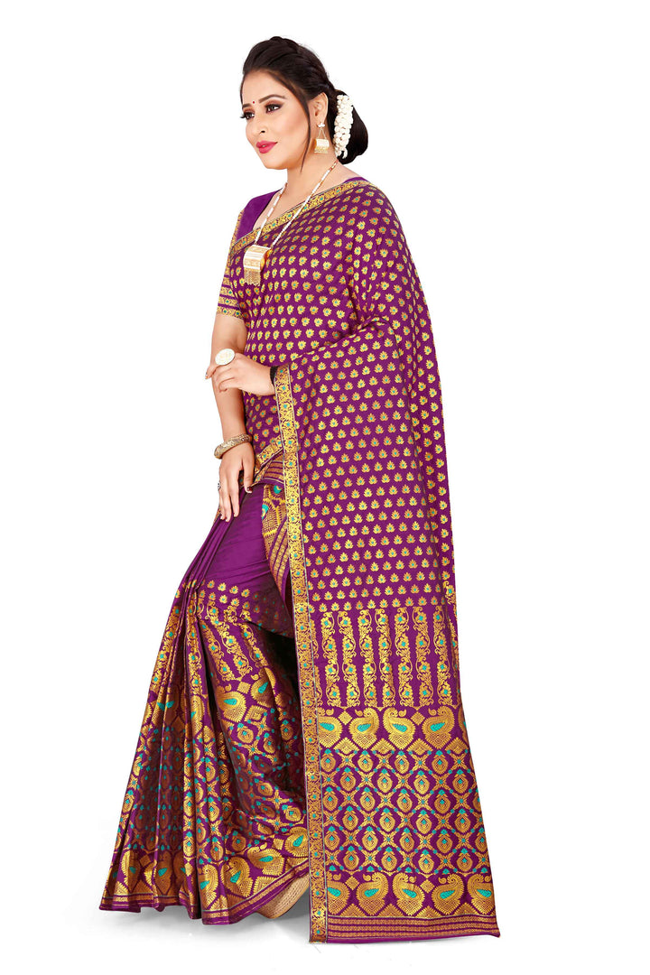 সোণ (Gold) গুনা মিক্স ছেট মেখলা চাদৰ 