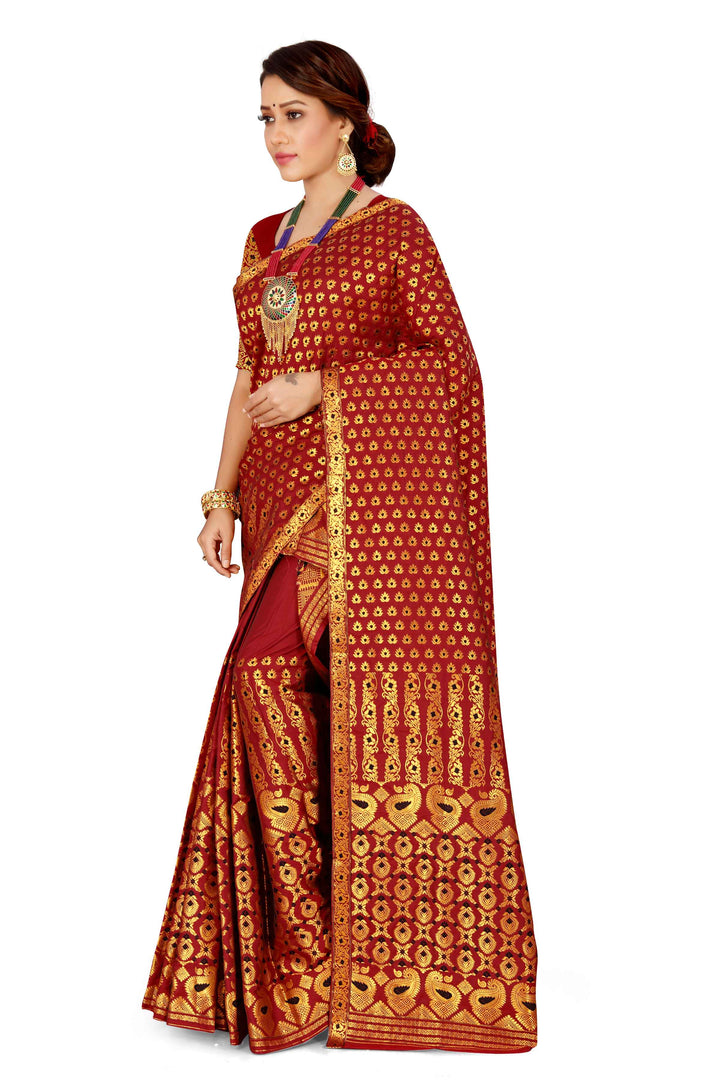 সোণ (Gold) গুনা মিক্স ছেট মেখলা চাদৰ 