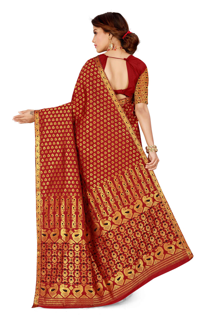 সোণ (Gold) গুনা মিক্স ছেট মেখলা চাদৰ 