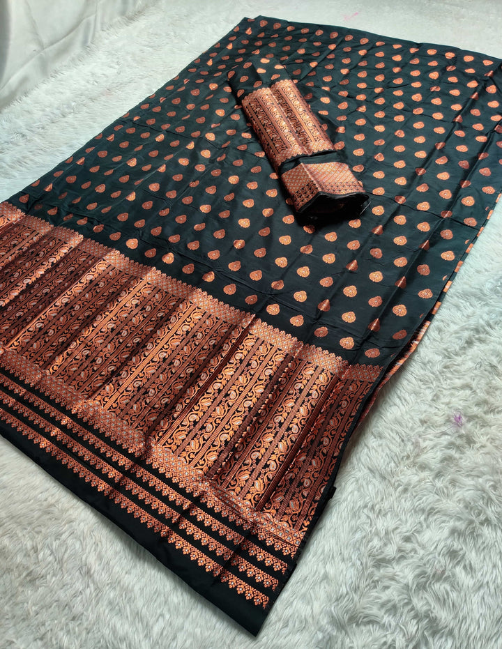 Copper Jari Mix Set Mekhela Sador