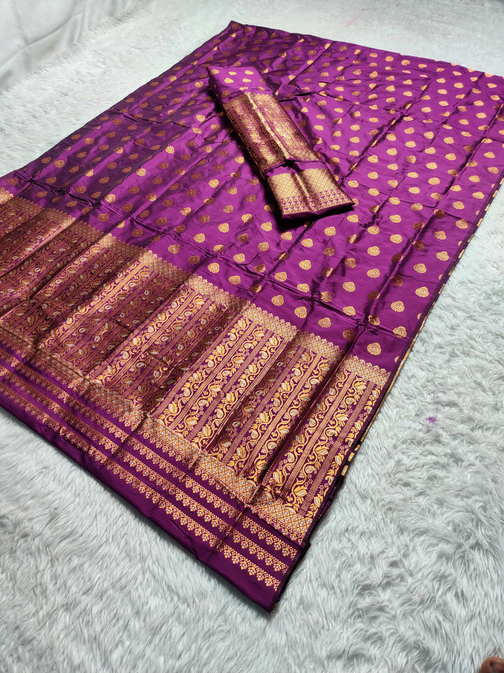 Copper Jari Mix Set Mekhela Sador