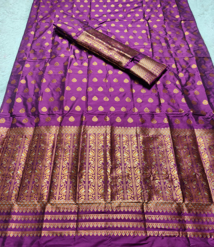 Copper Jari Mix Set Mekhela Sador