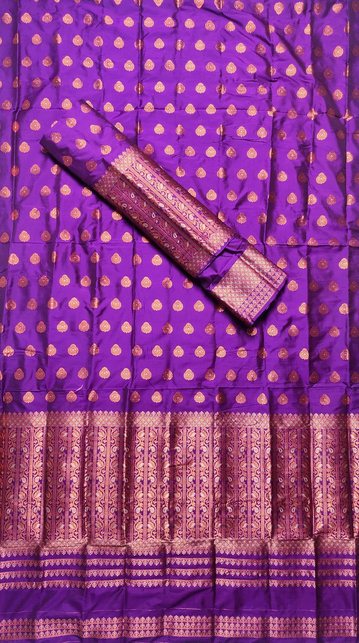 Copper Jari Mix Set Mekhela Sador