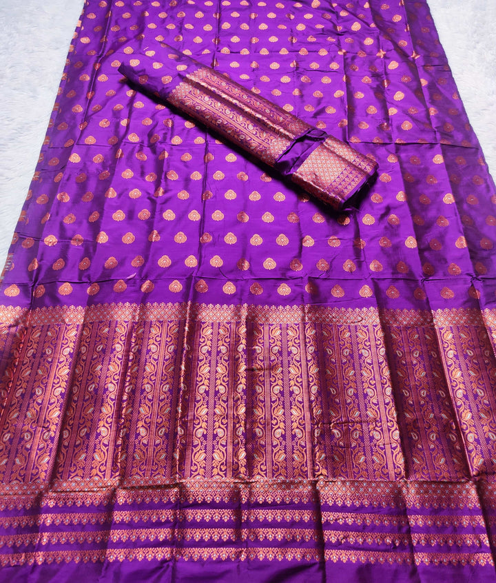 Copper Jari Mix Set Mekhela Sador