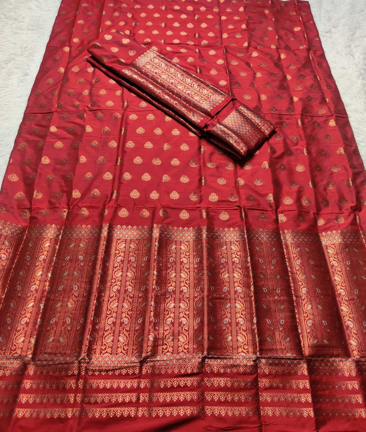 Copper Jari Mix Set Mekhela Sador