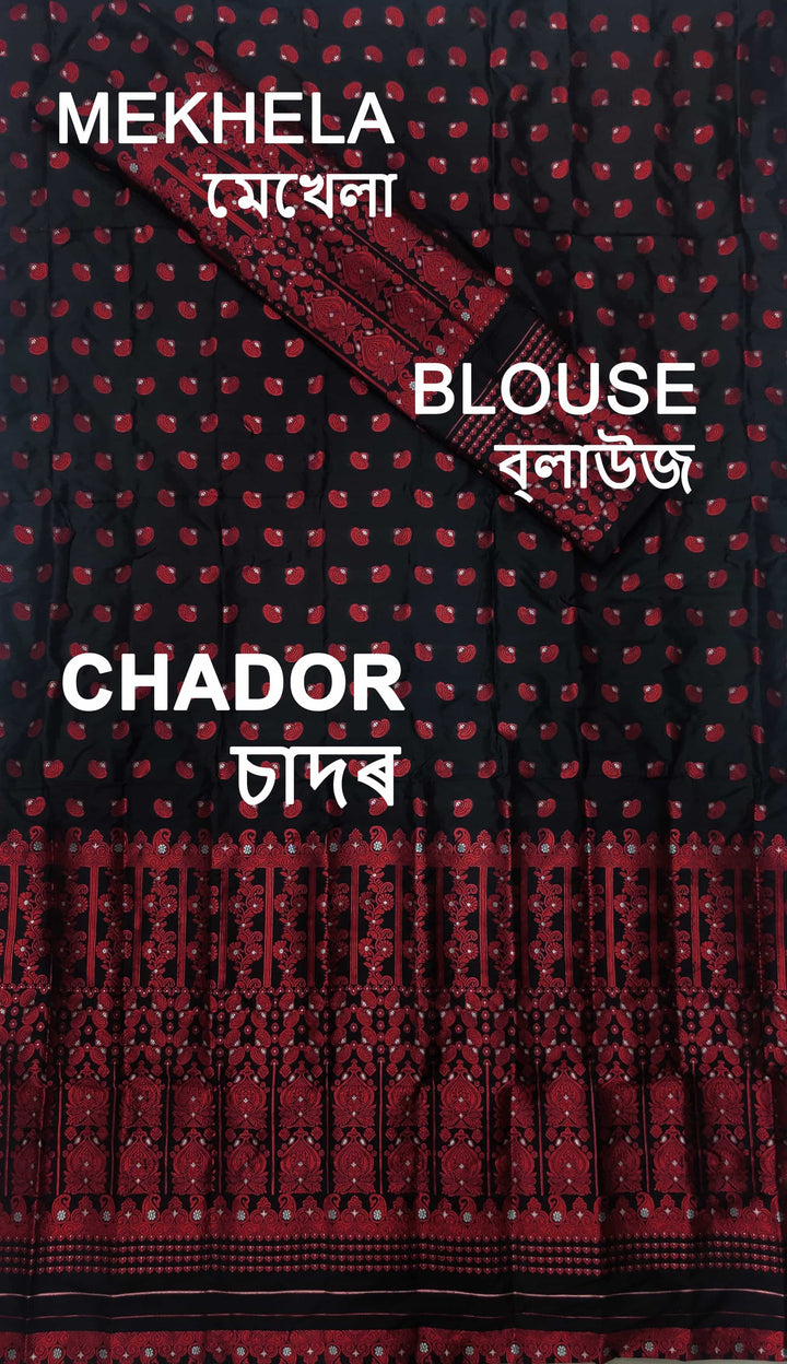 Colouring Jari Mix Set Mekhela Sador