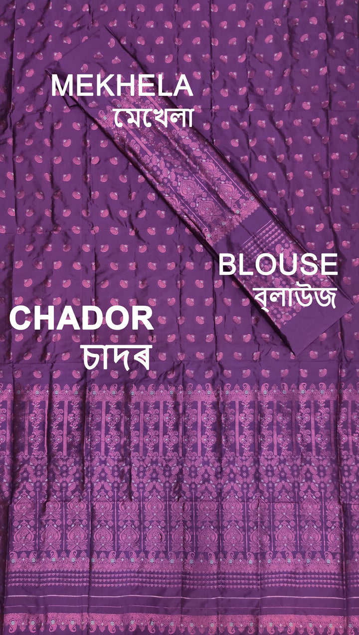 Colouring Jari Mix Set Mekhela Sador