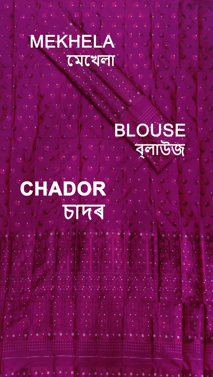 Colouring Jari Mix Set Mekhela Sador
