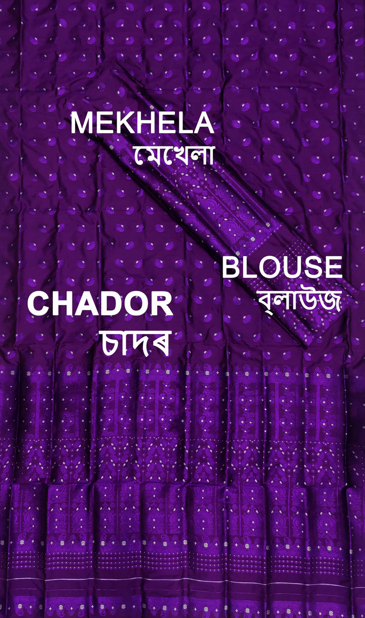 Colouring Jari Mix Set Mekhela Sador