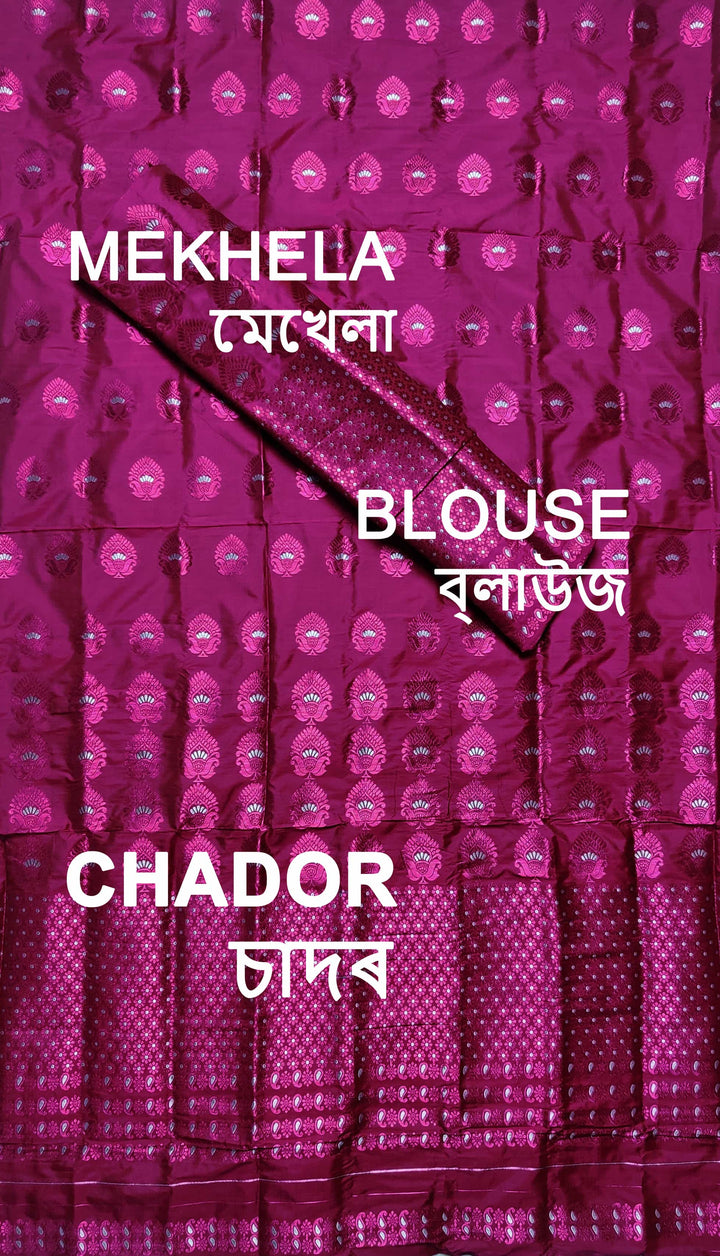 Colouring Jari Mix Set Mekhela Sador