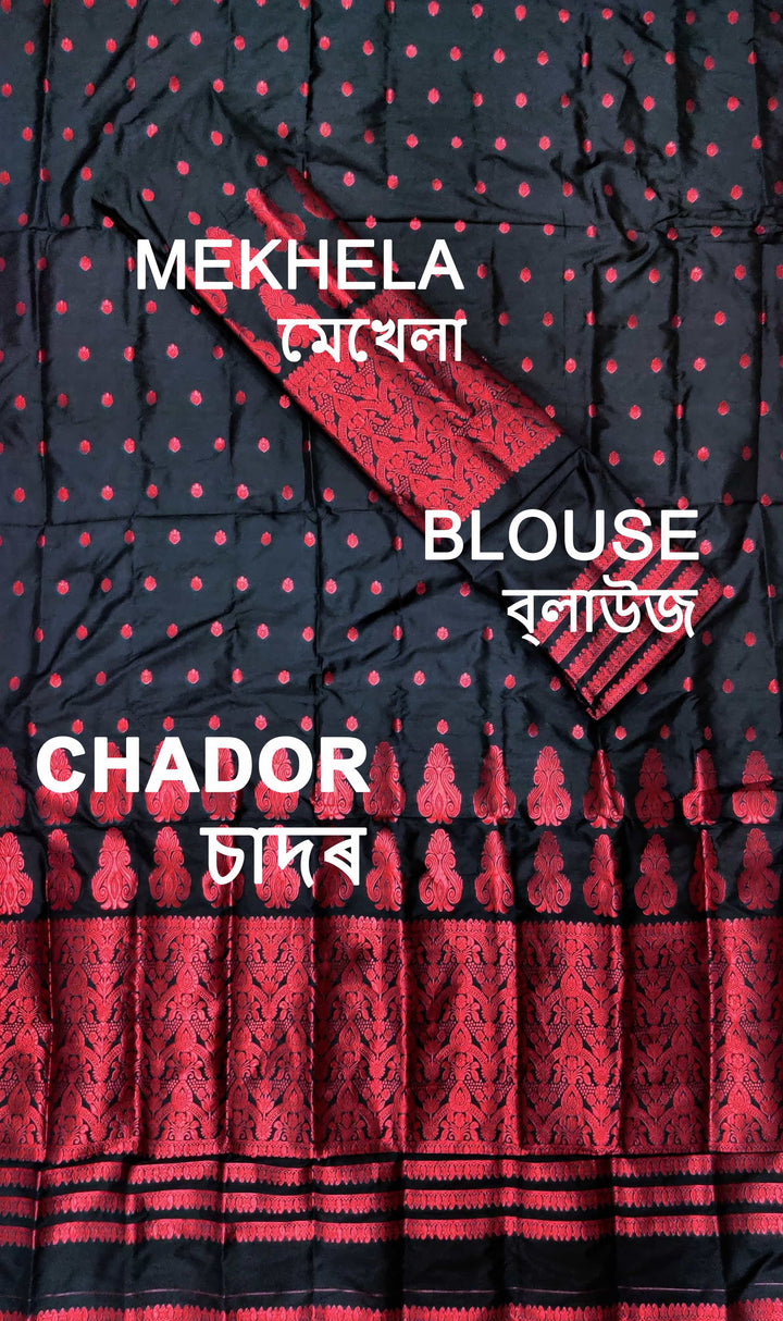 Colouring Jari Mix Set Mekhela Sador