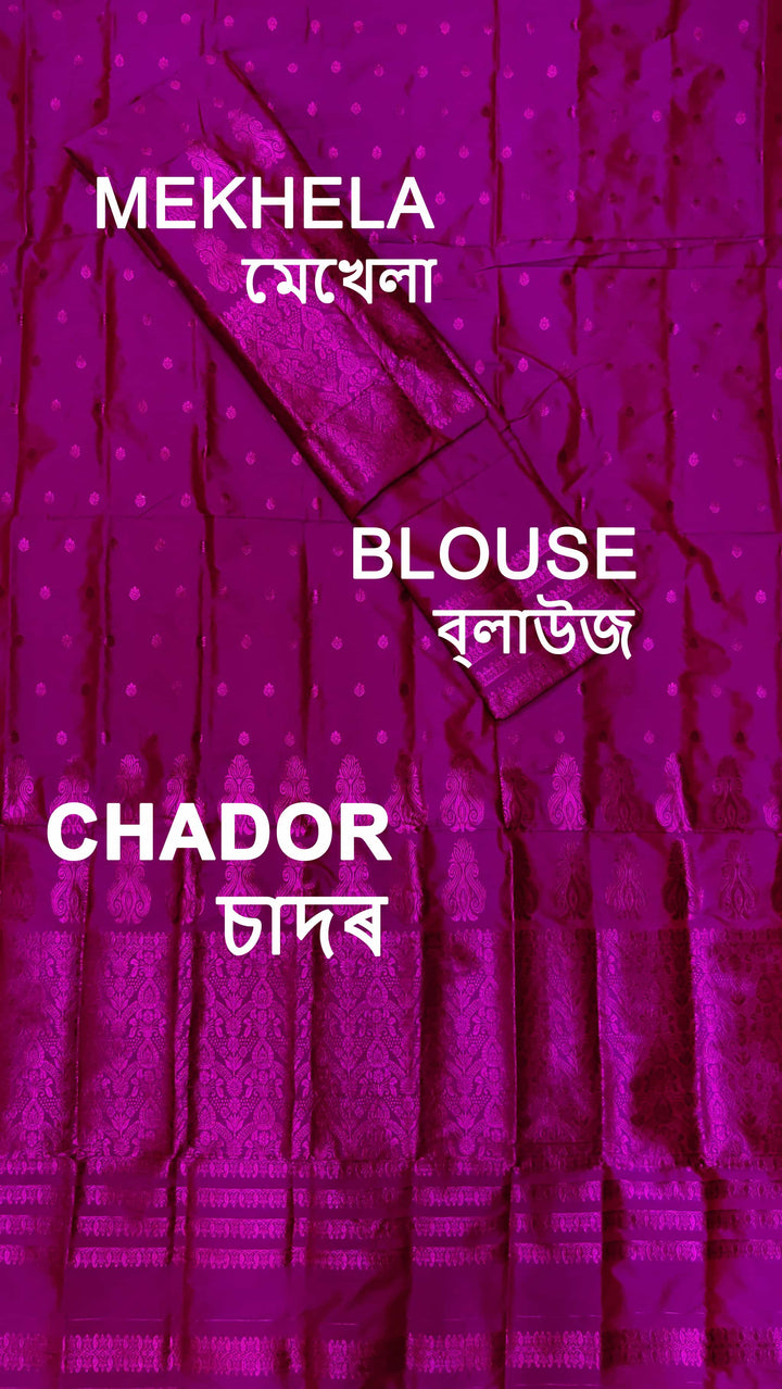 Colouring Jari Mix Set Mekhela Sador