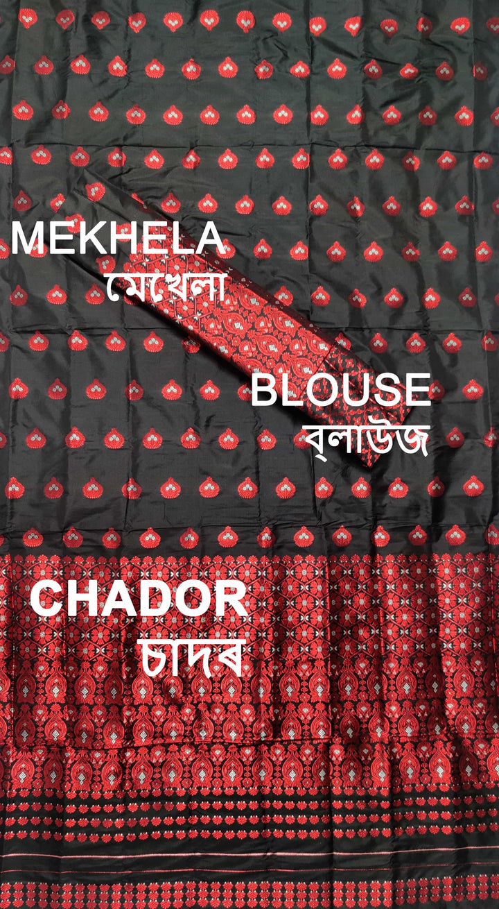 Colouring Jari Mix Set Mekhela Sador