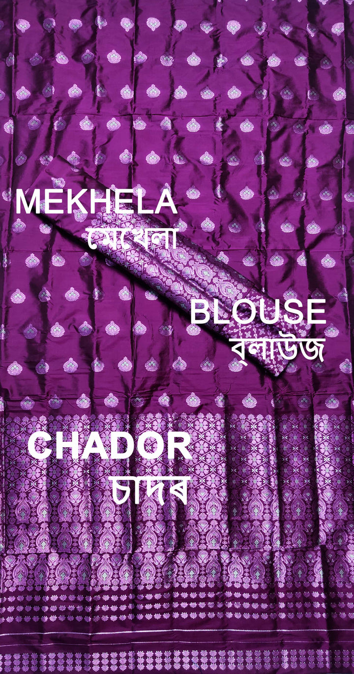 Colouring Jari Mix Set Mekhela Sador