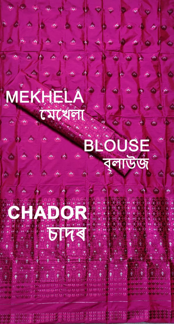 Colouring Jari Mix Set Mekhela Sador