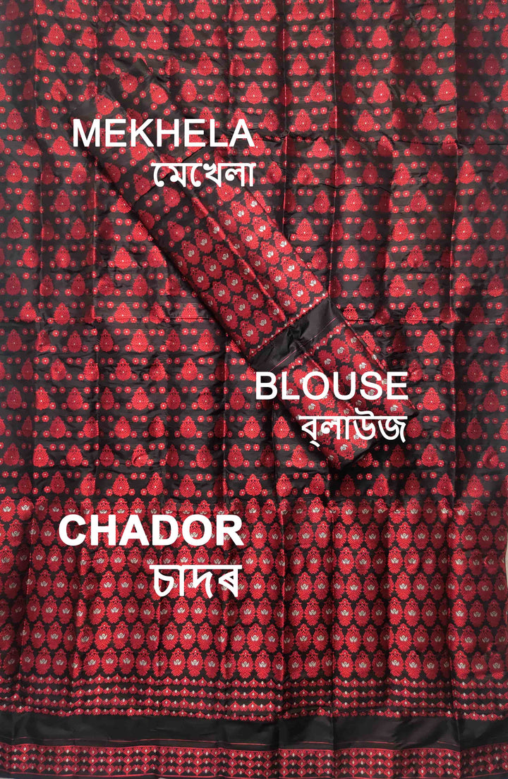 Colouring Jari Mix Set Mekhela Sador