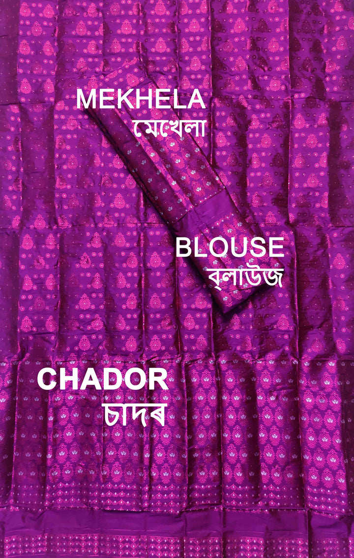 Colouring Jari Mix Set Mekhela Sador