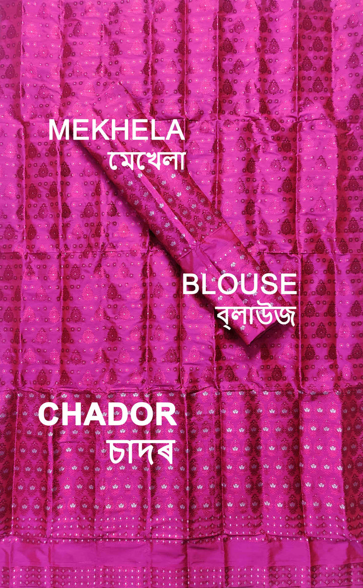 Colouring Jari Mix Set Mekhela Sador