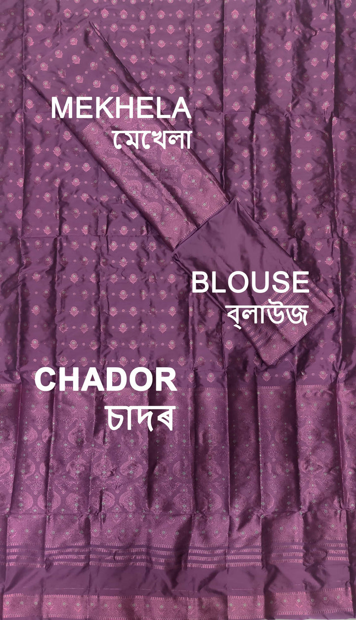 Colouring Jari Mix Set Mekhela Sador