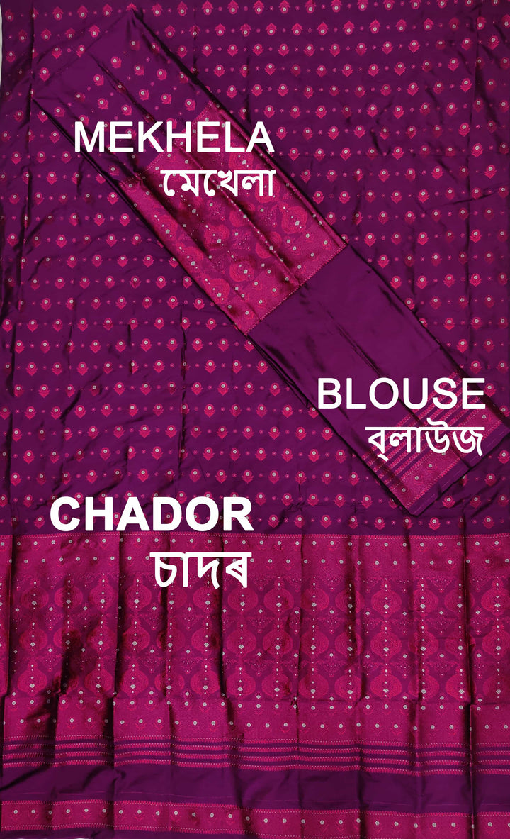 Colouring Jari Mix Set Mekhela Sador