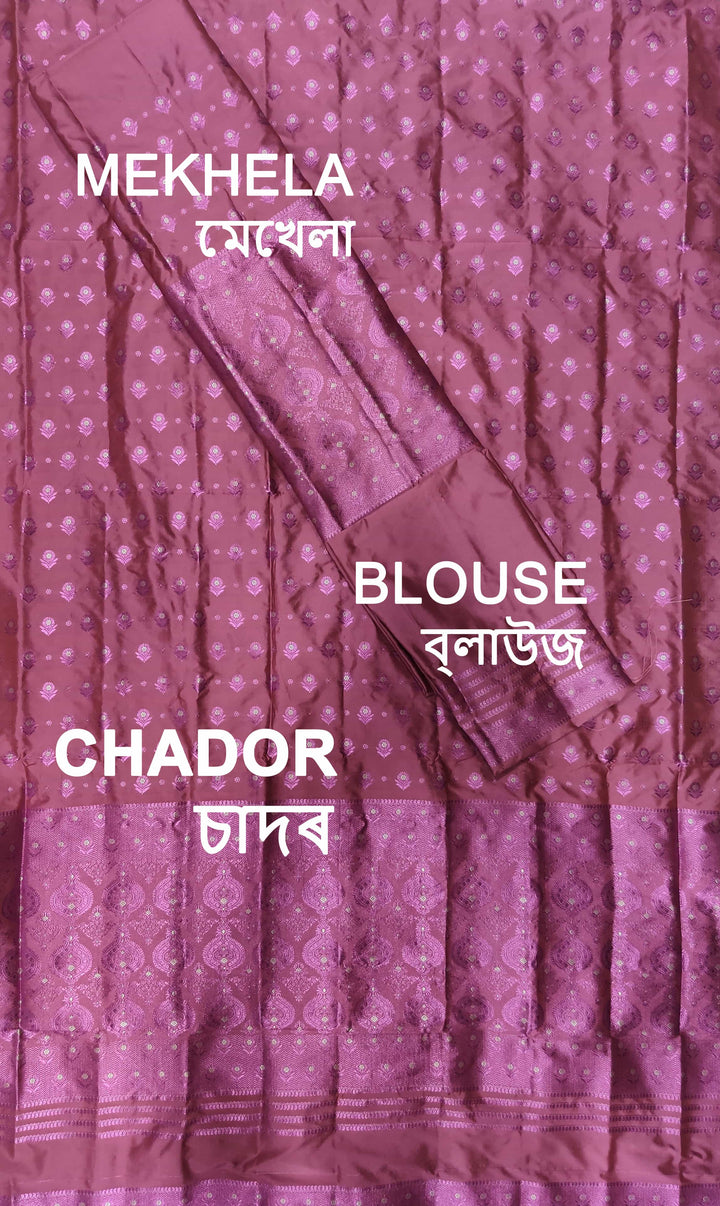 Colouring Jari Mix Set Mekhela Sador