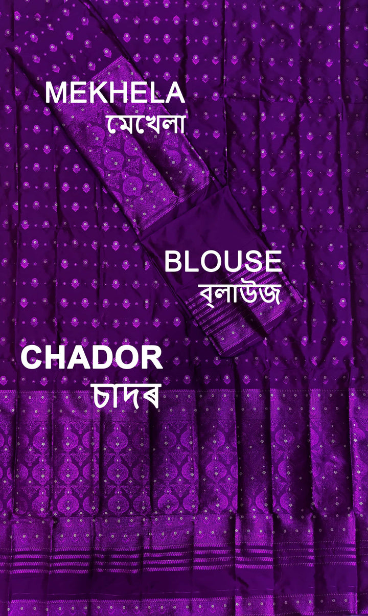Colouring Jari Mix Set Mekhela Sador