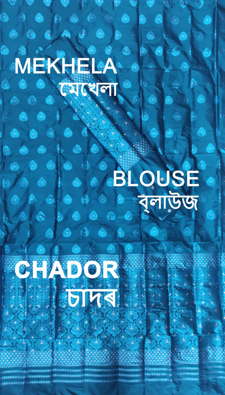 Colouring Jari Mix Set Mekhela Sador